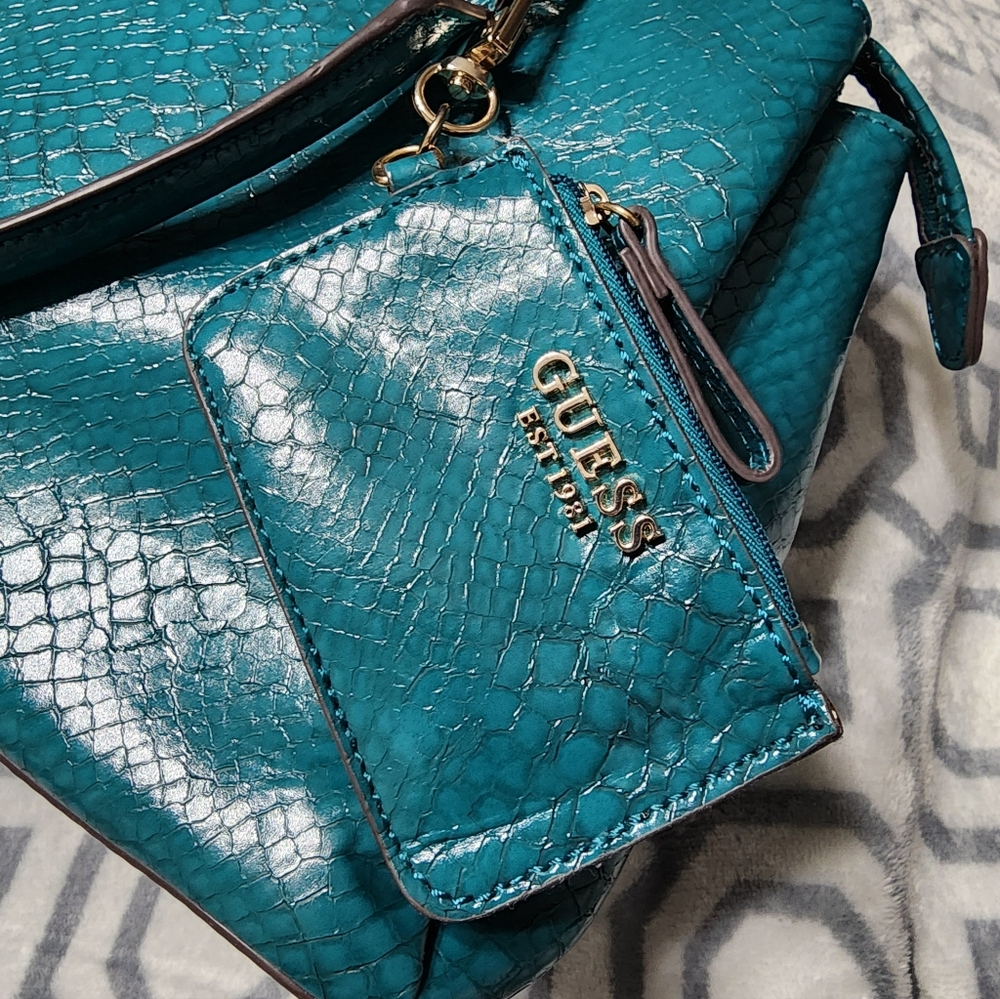 Guess Moon Light Python Triple-Compartment Satchel - image 4